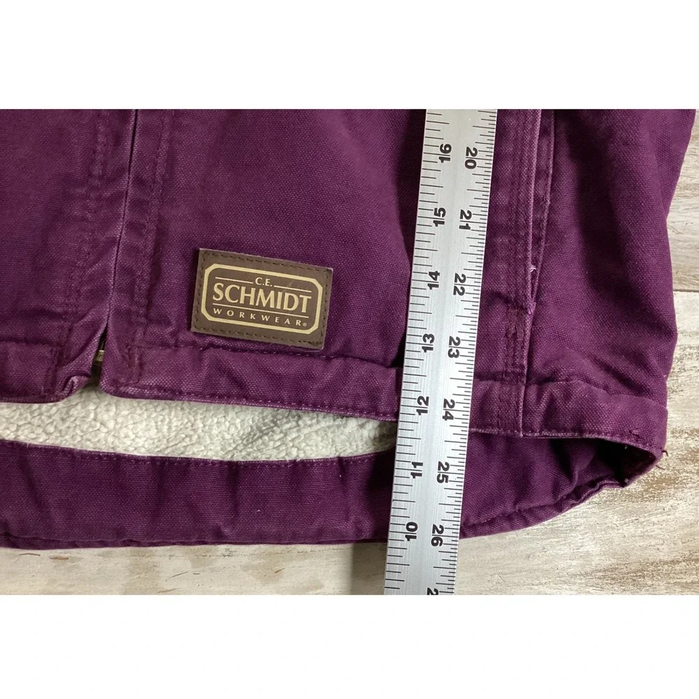 Youth C E Schmidt Workwear‎ Sherpa Lined Hooded Jacket Purple Size L Chore Coat